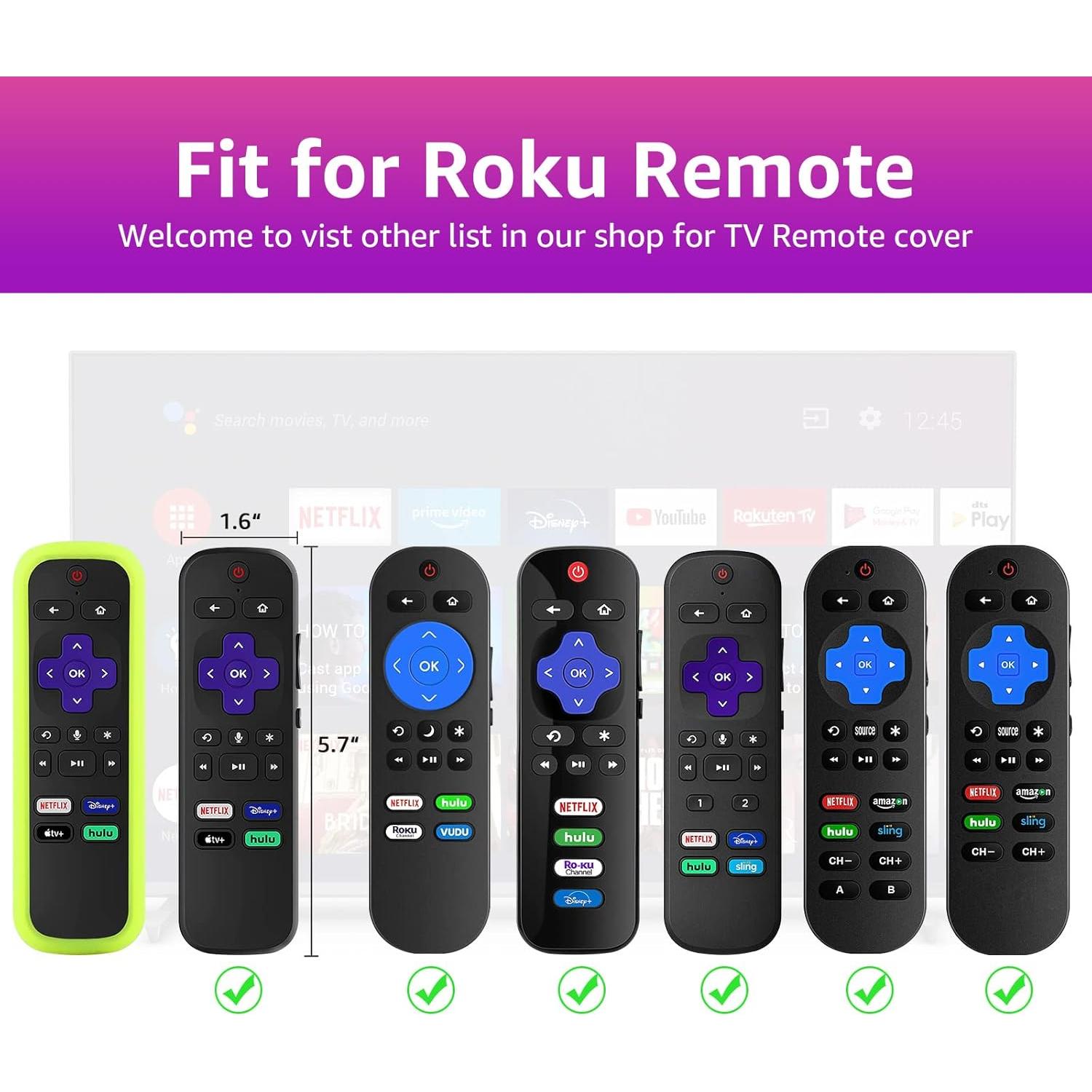 Funda de Silicona ONEBOM para Control Remoto Roku TV - 2 Pack