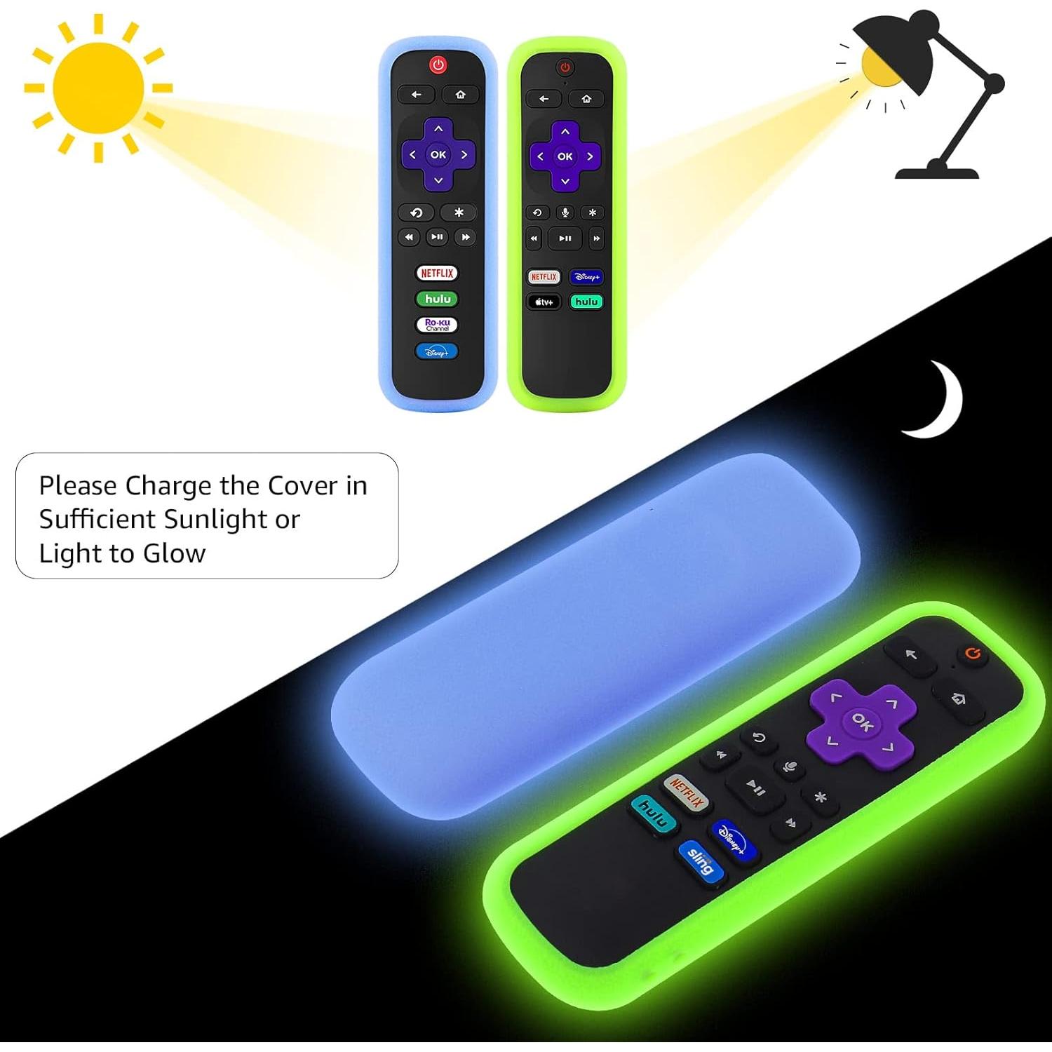 Funda de Silicona ONEBOM para Control Remoto Roku TV - 2 Pack