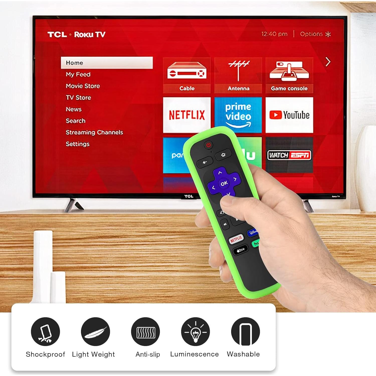 Funda de Silicona ONEBOM para Control Remoto Roku TV - 2 Pack