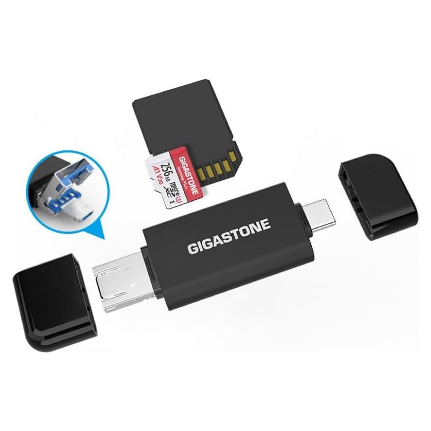 Lector de Tarjetas Gigastone 5-en-1 USB-A USB-C SD Micro SD