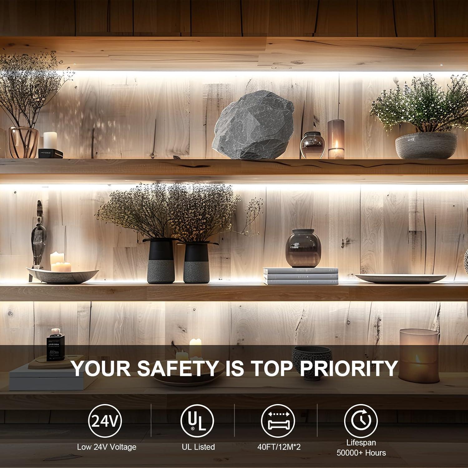 Tira de LED COB 24m BUNACET Regulable 6500K con Control Remoto