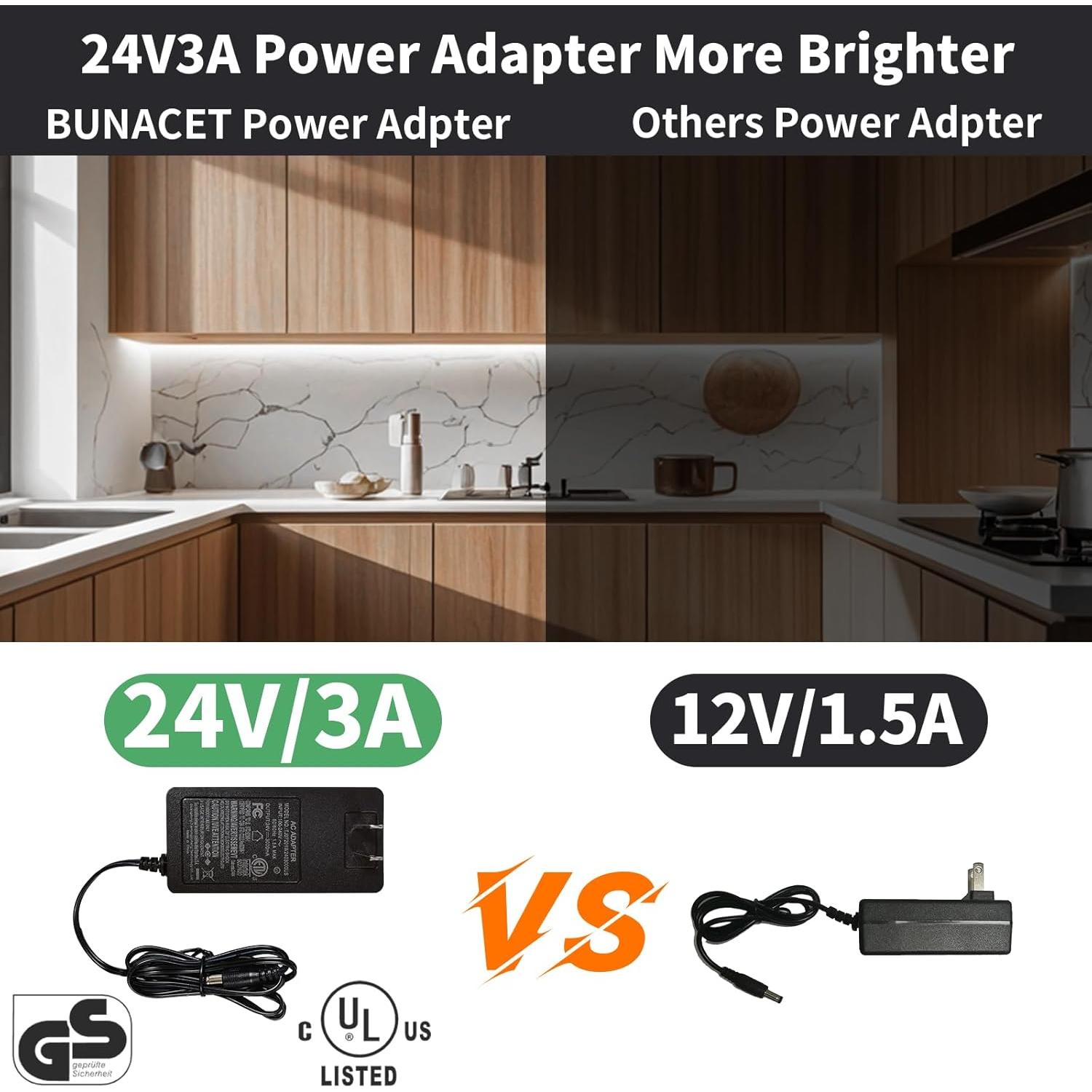 Tira de LED COB 24m BUNACET Regulable 6500K con Control Remoto