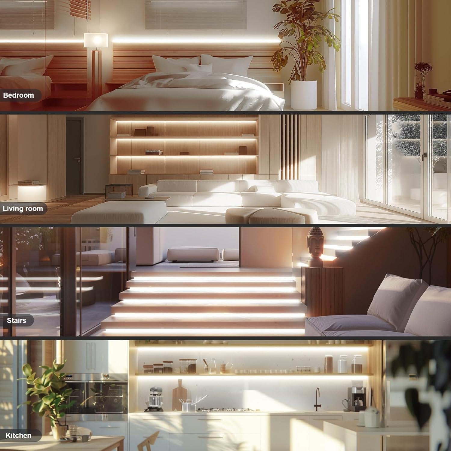 Tira de LED COB 24m BUNACET Regulable 6500K con Control Remoto