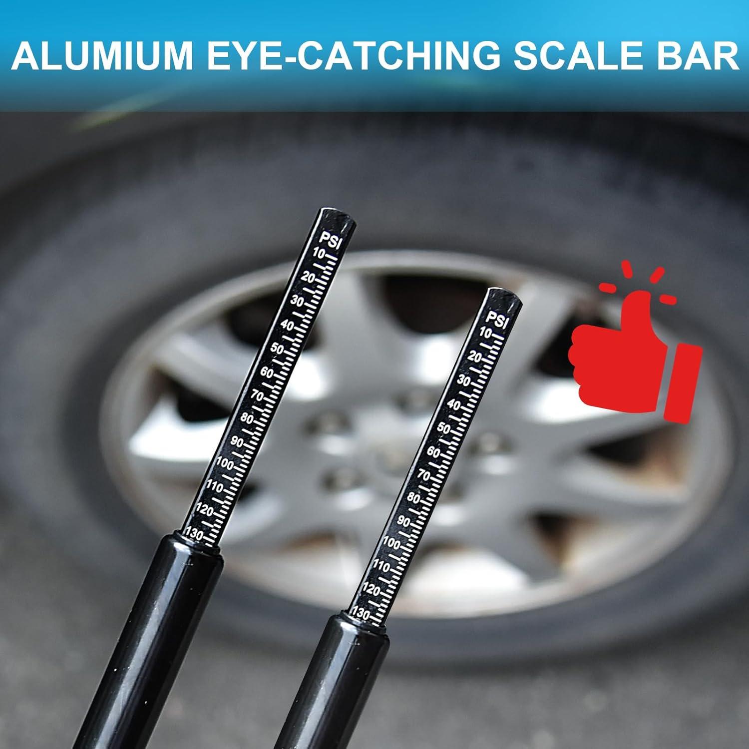 Manómetro de Neumáticos WNCGC GL-1306B-2 Doble Cabeza 0-10.34 bar