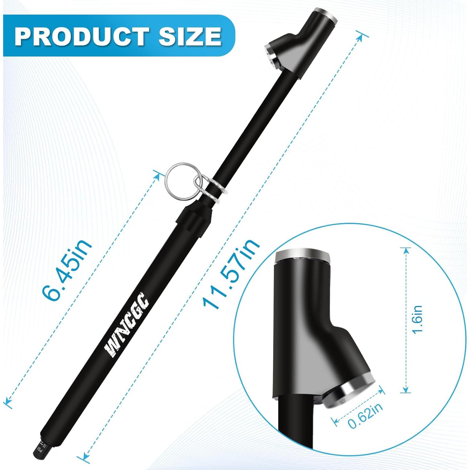 Manómetro de Neumáticos WNCGC GL-1306B-2 Doble Cabeza 0-10.34 bar