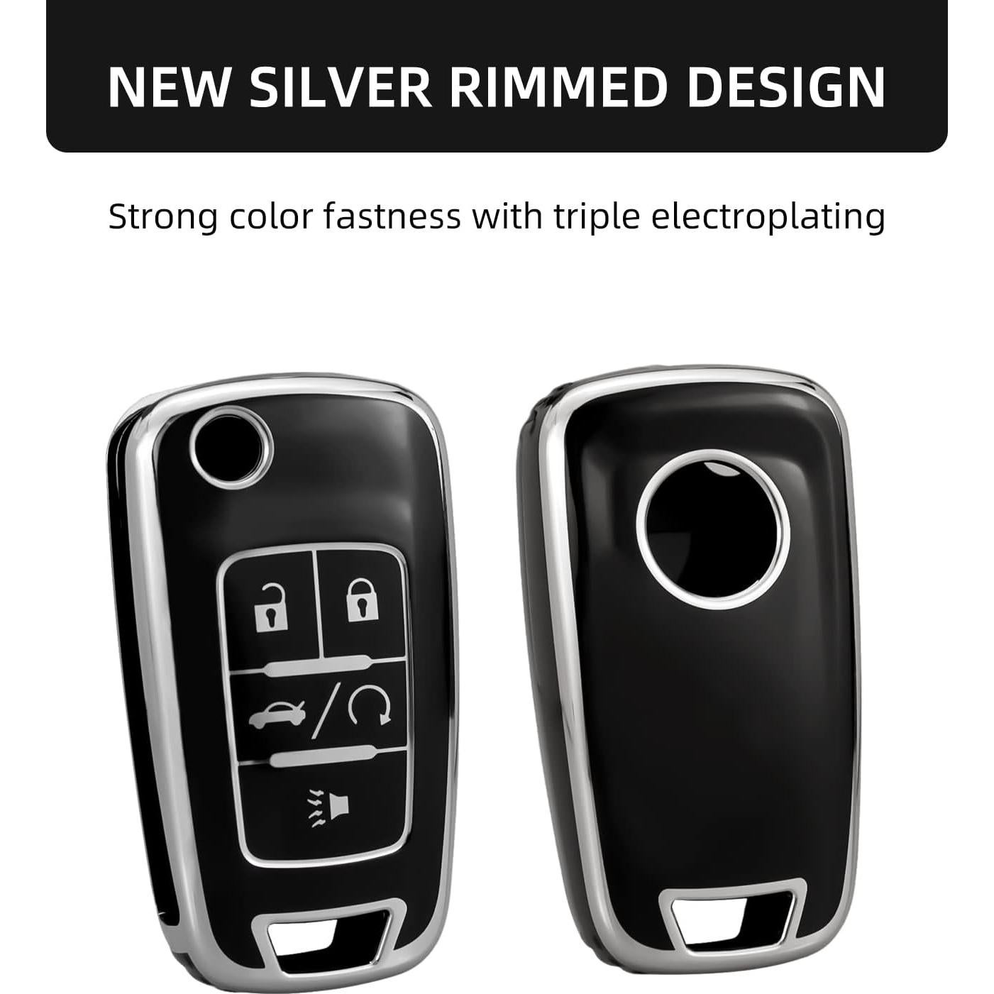 Funda de Llave OFFCURVE para Chevrolet y GMC - TPU Negro