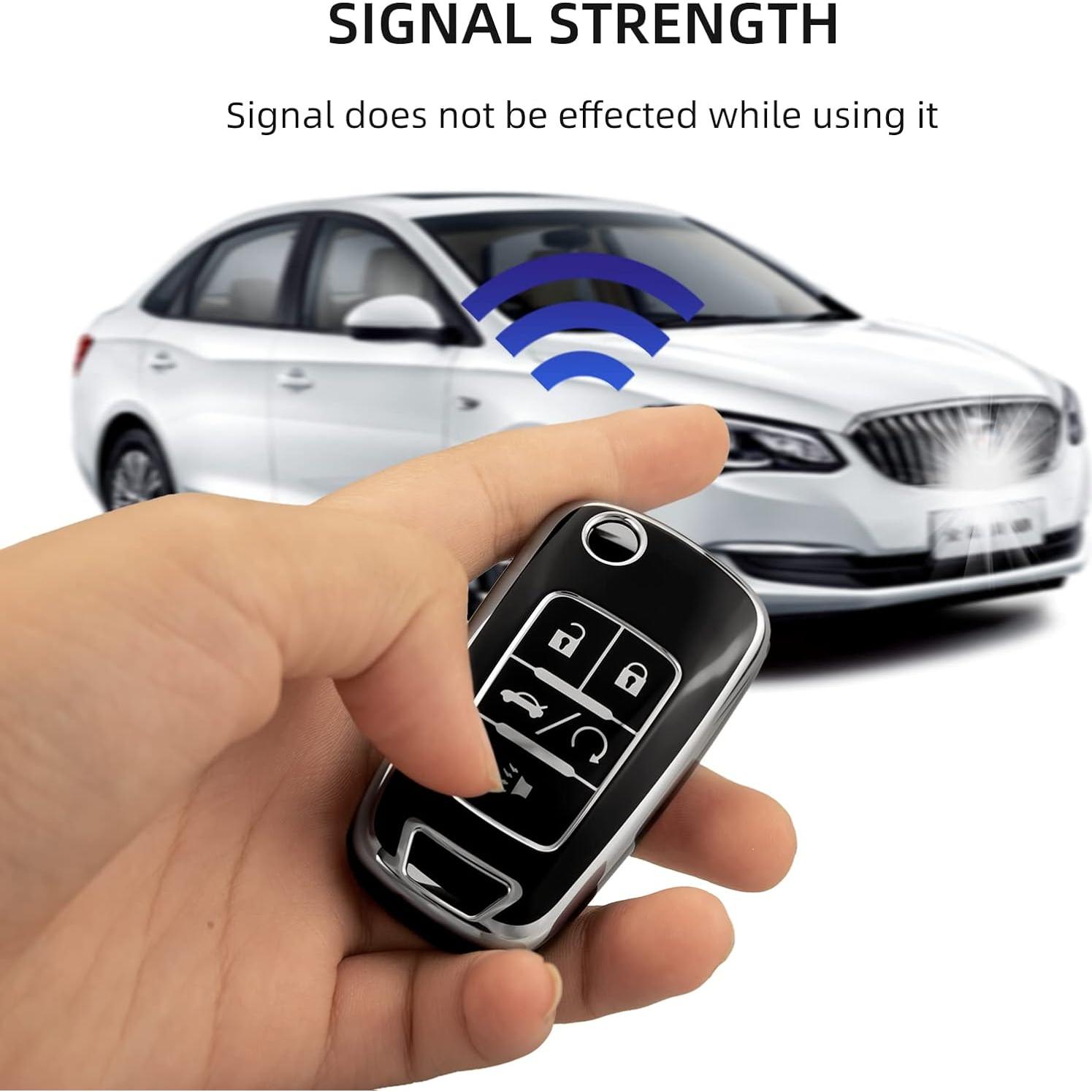 Funda de Llave OFFCURVE para Chevrolet y GMC - TPU Negro