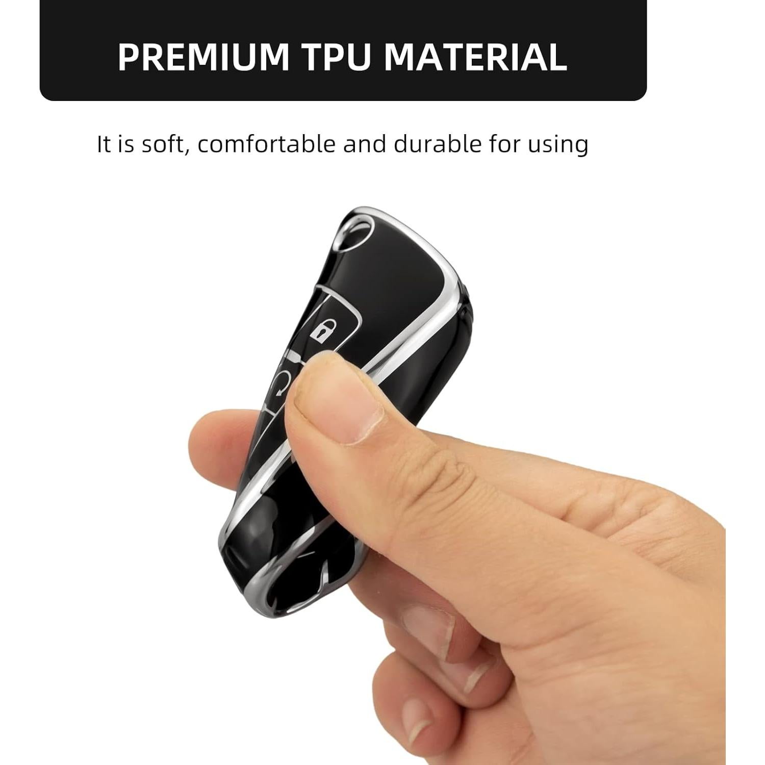 Funda de Llave OFFCURVE para Chevrolet y GMC - TPU Negro