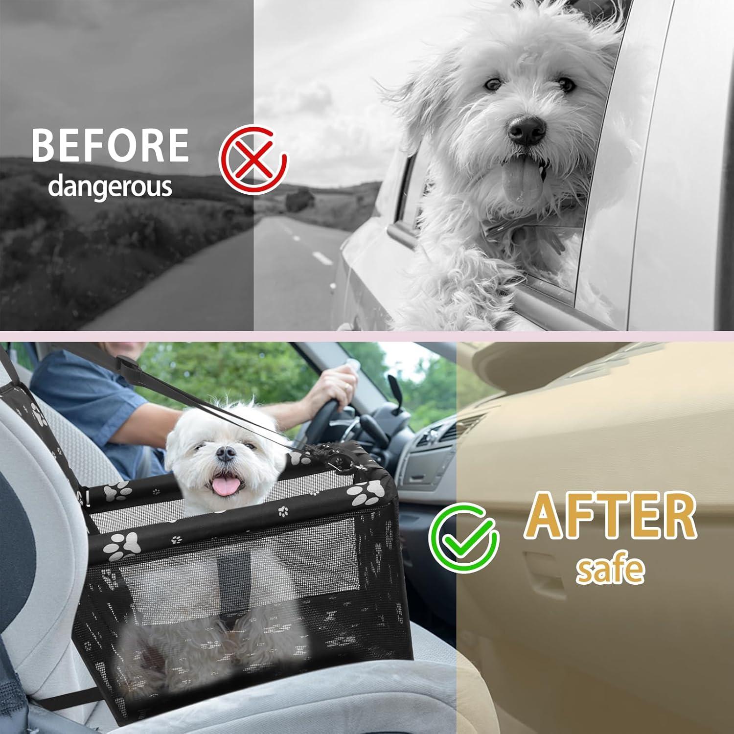 Asiento Elevador de Coche para Perros PetsHome Plegable Impermeable