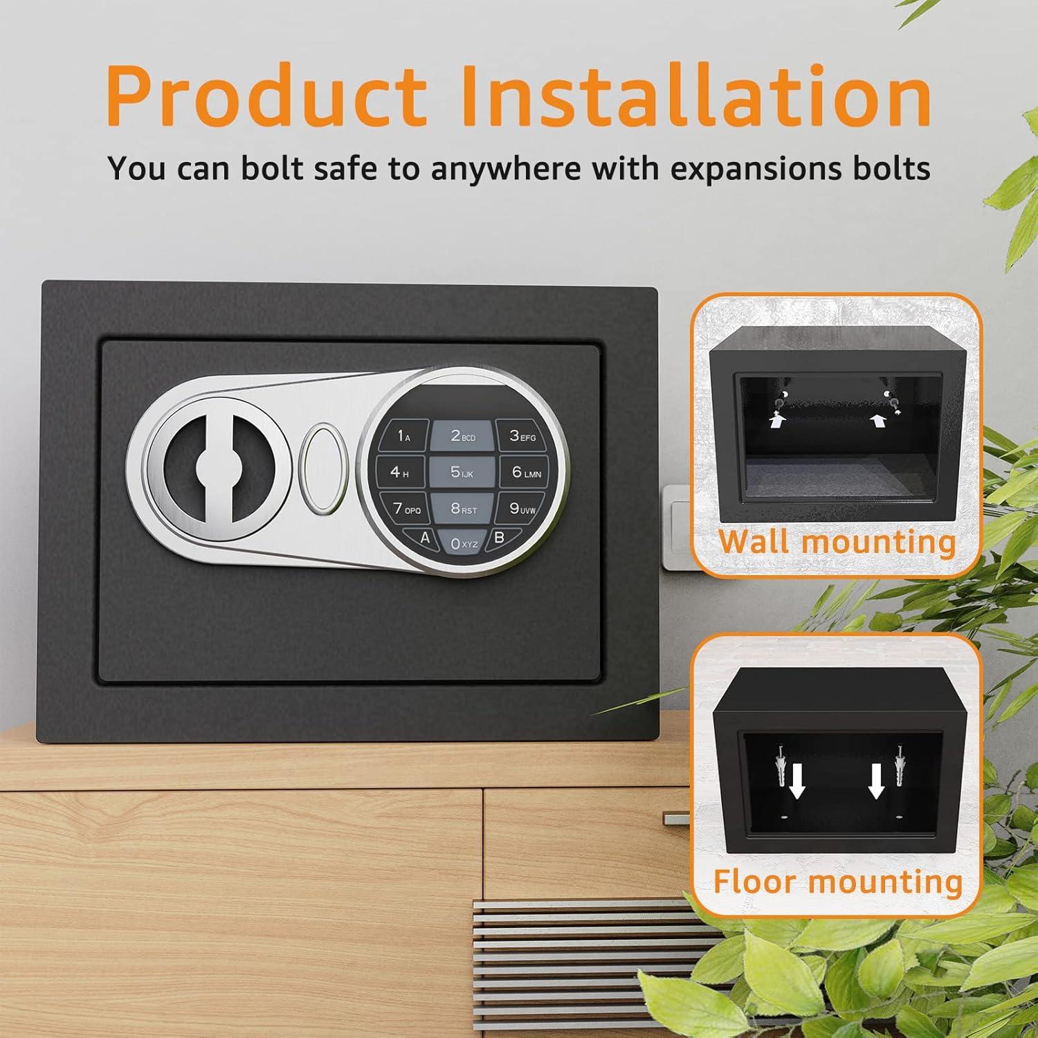 Caja Fuerte Digital Mini Goldenkey 0.23 m³ con Llaves y Código