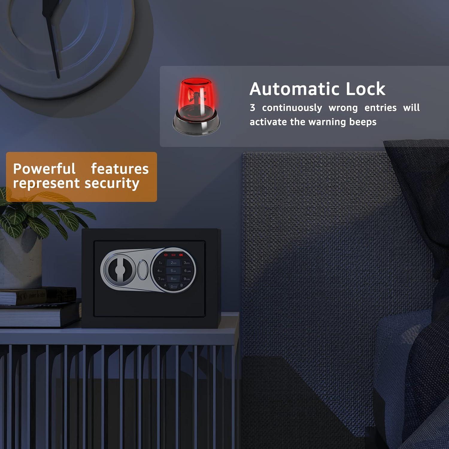 Caja Fuerte Digital Mini Goldenkey 0.23 m³ con Llaves y Código