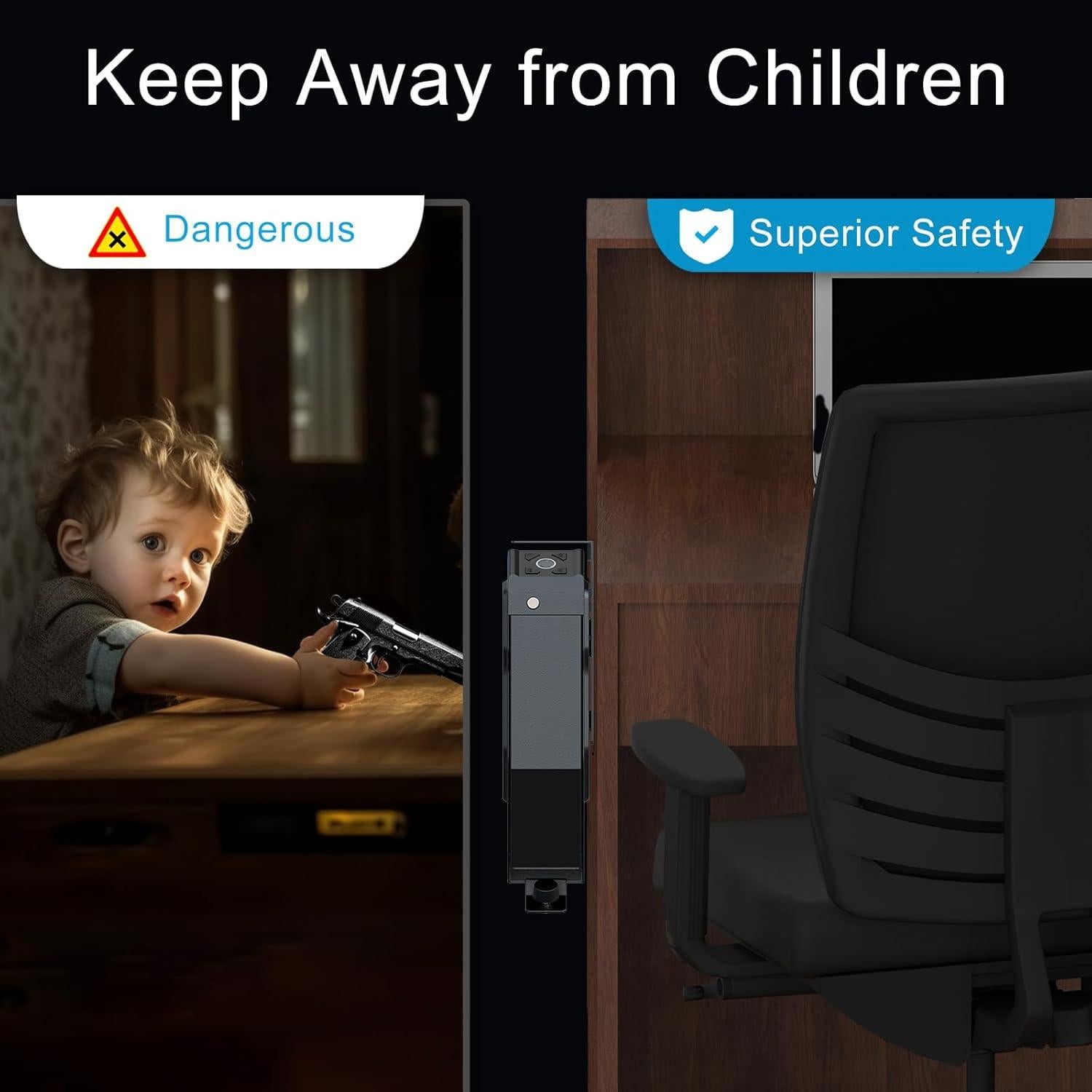 Caja Fuerte Biométrica VERPROOF VE12 para Pistolas 34x19cm