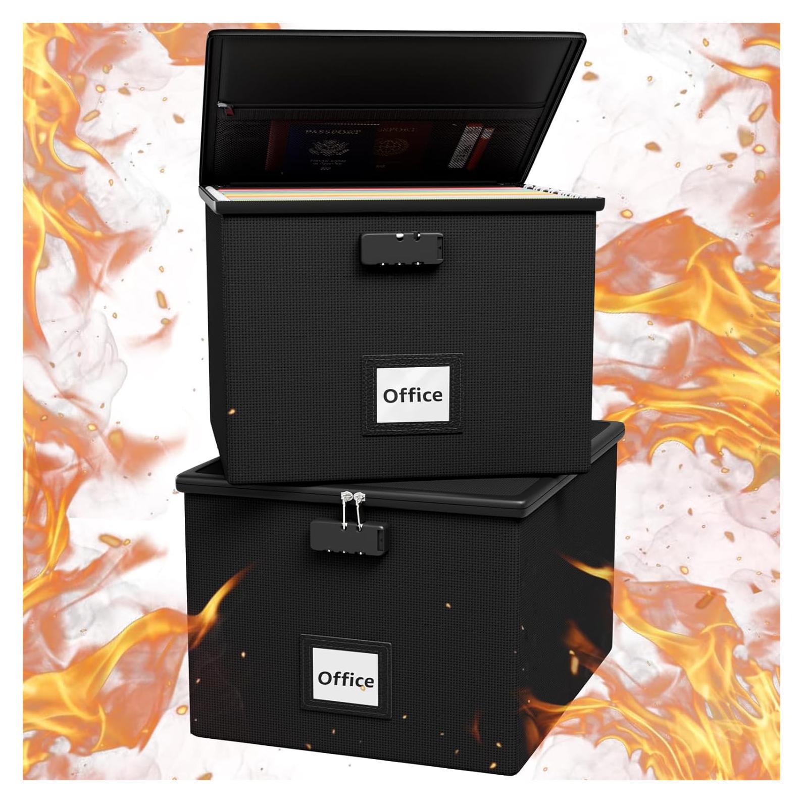 Caja Organizador de Archivos a Prueba de Fuego ROSONG 39.37x30.99cm