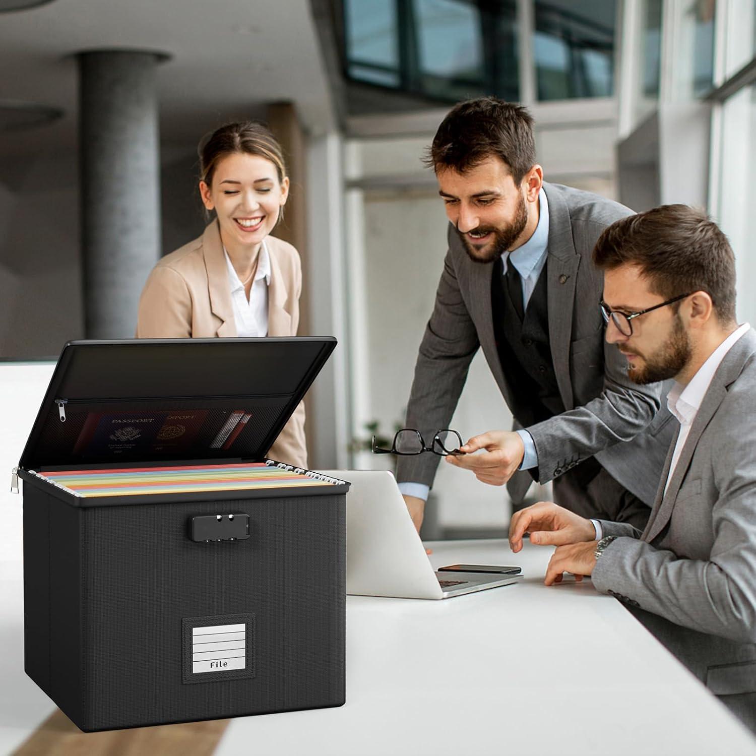 Caja Organizador de Archivos a Prueba de Fuego ROSONG 39.37x30.99cm