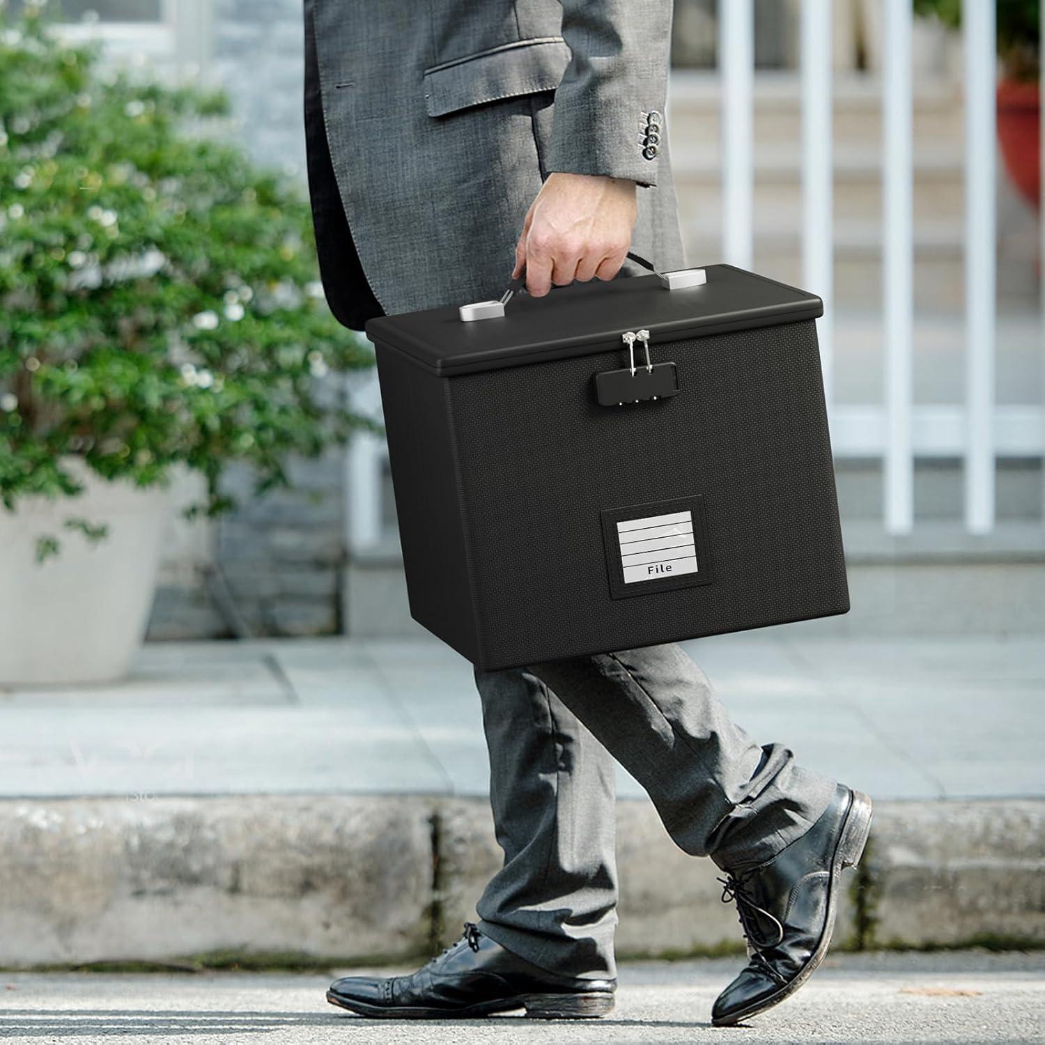 Caja Organizador de Archivos a Prueba de Fuego ROSONG 39.37x30.99cm