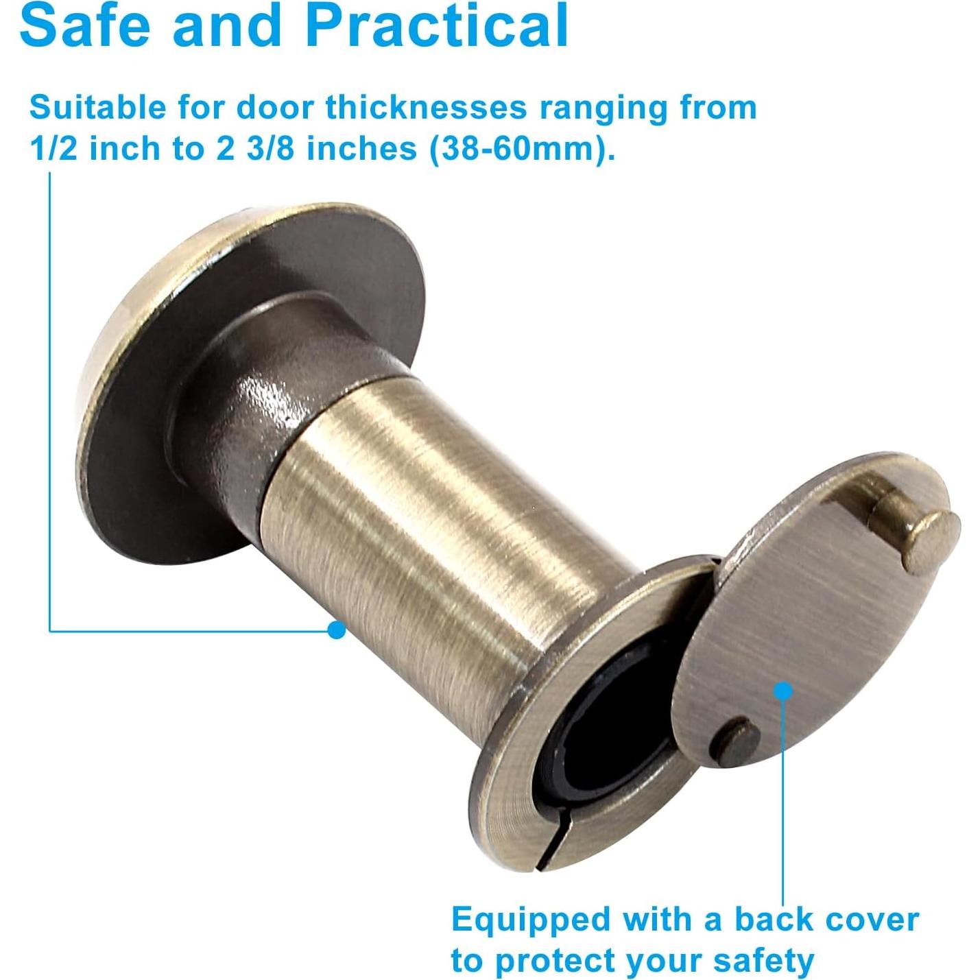 Mirilla de Puerta Waziaqoc Bronce Antiguo Ajustable 3.9-5.9cm