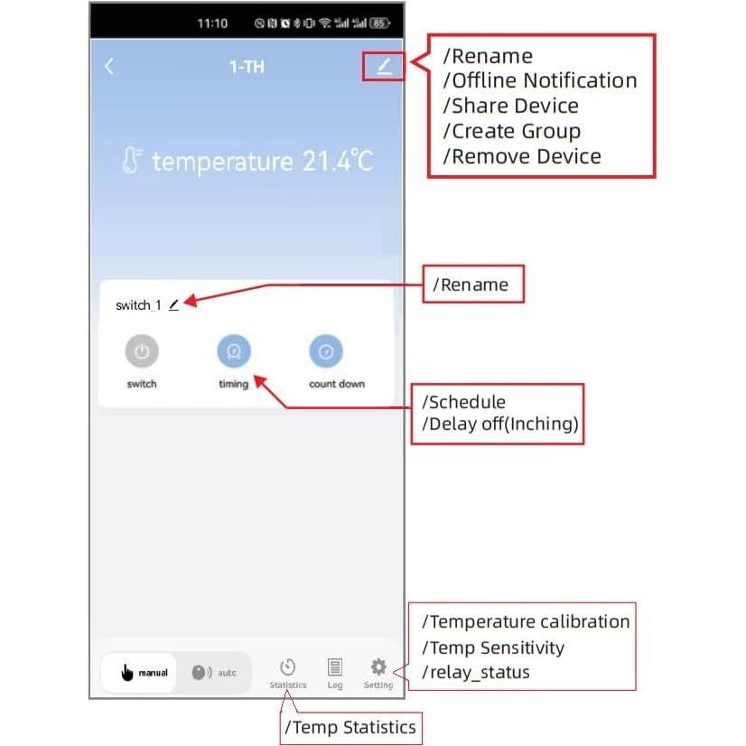 Controlador de Temperatura Zigbee Baolan DC 7-32V con Sonda Extendible