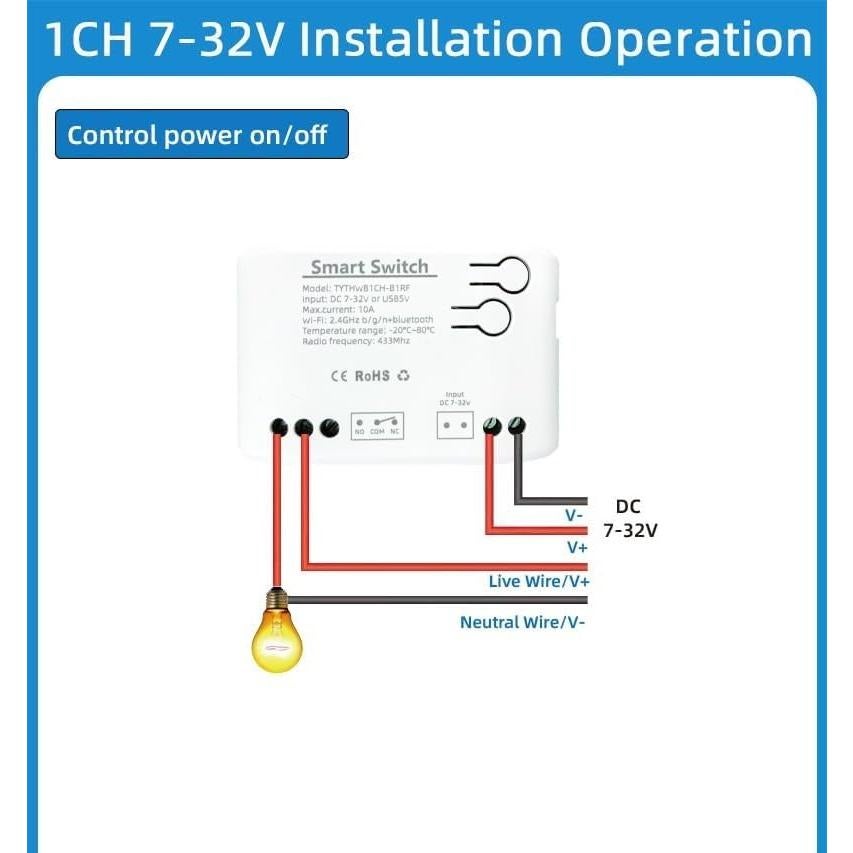 Controlador de Temperatura Zigbee Baolan DC 7-32V con Sonda Extendible