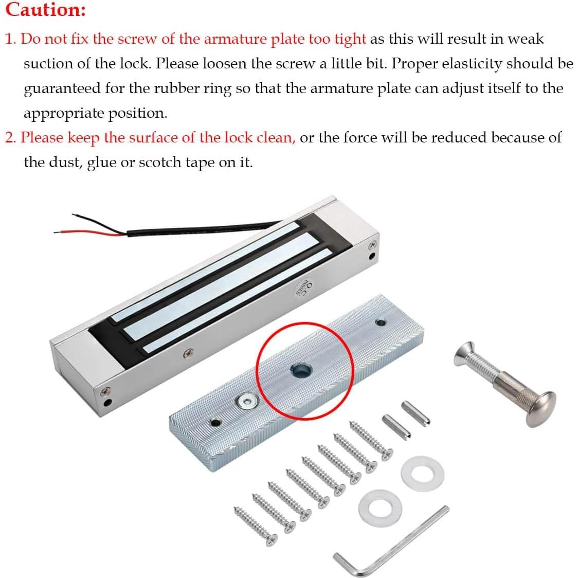 Cerradura Magnética Eléctrica YUHANUS 180KG 12V Modo NC