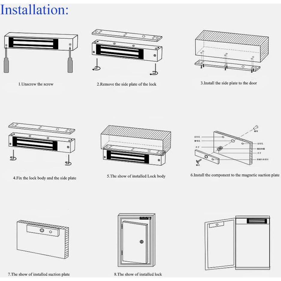 Cerradura Magnética Eléctrica YUHANUS 180KG 12V Modo NC