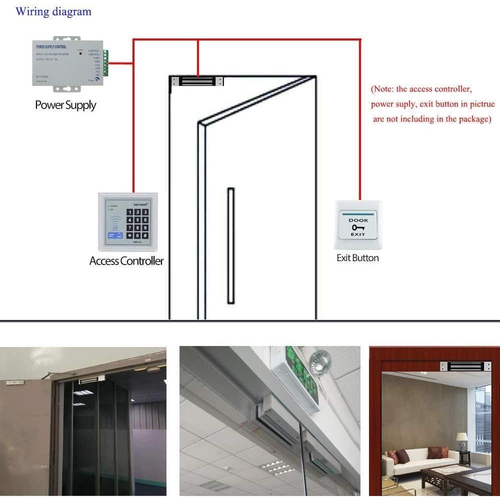 Cerradura Magnética Eléctrica YUHANUS 180KG 12V Modo NC