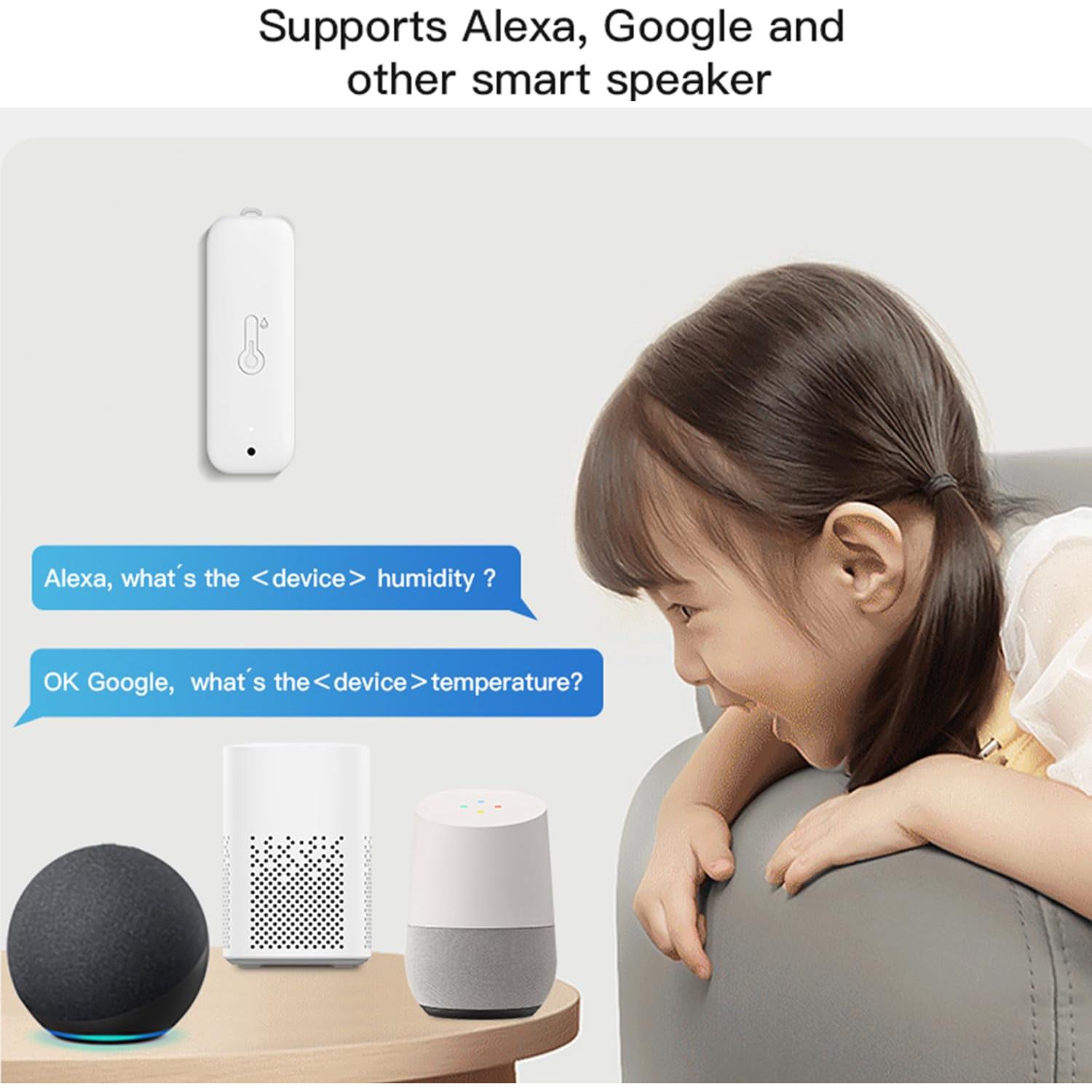 Termómetro Higrómetro WiFi Gaoducash Negro con Alerta App