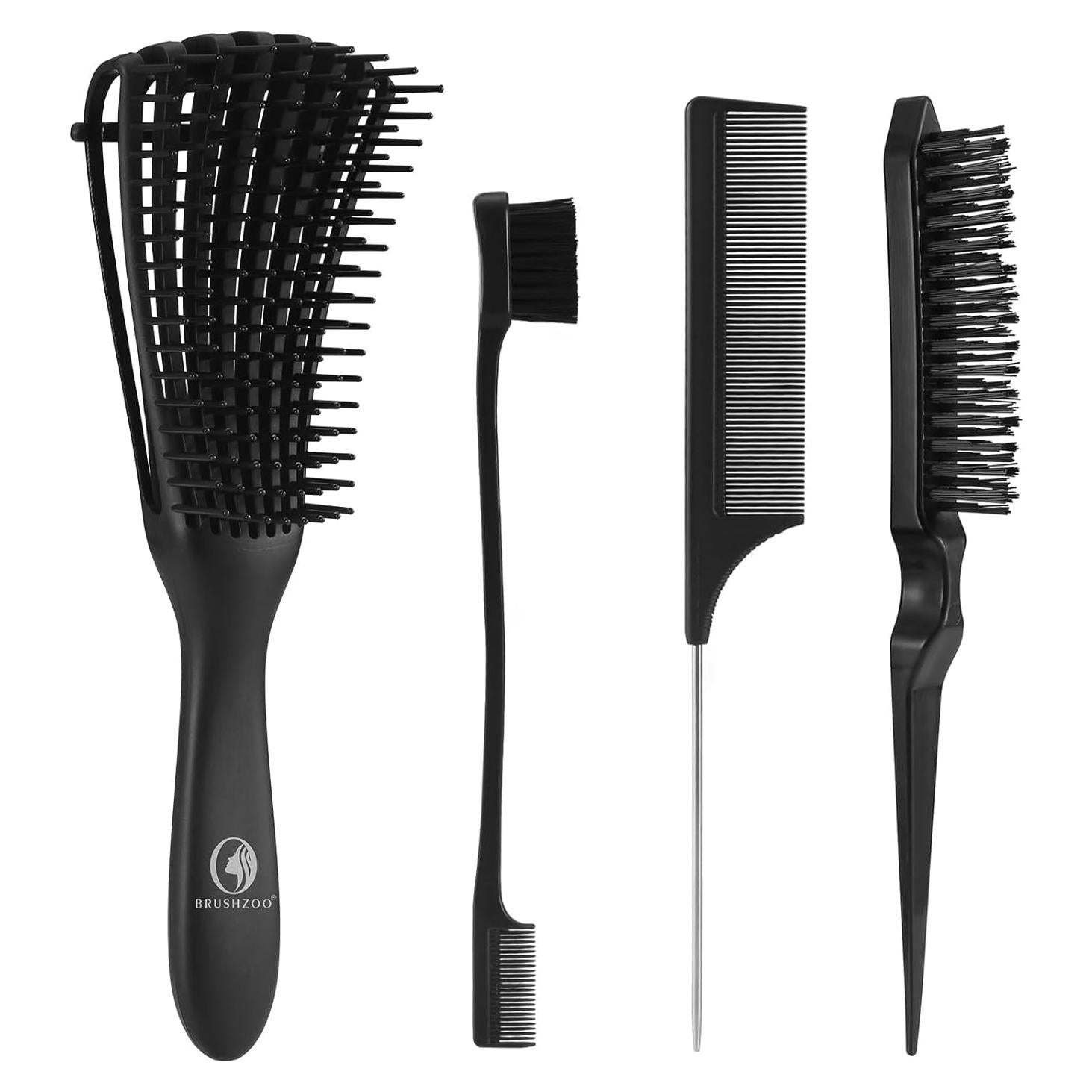 Set de Cepillos Desenredantes BRUSHZOO para Todo Tipo de Cabello