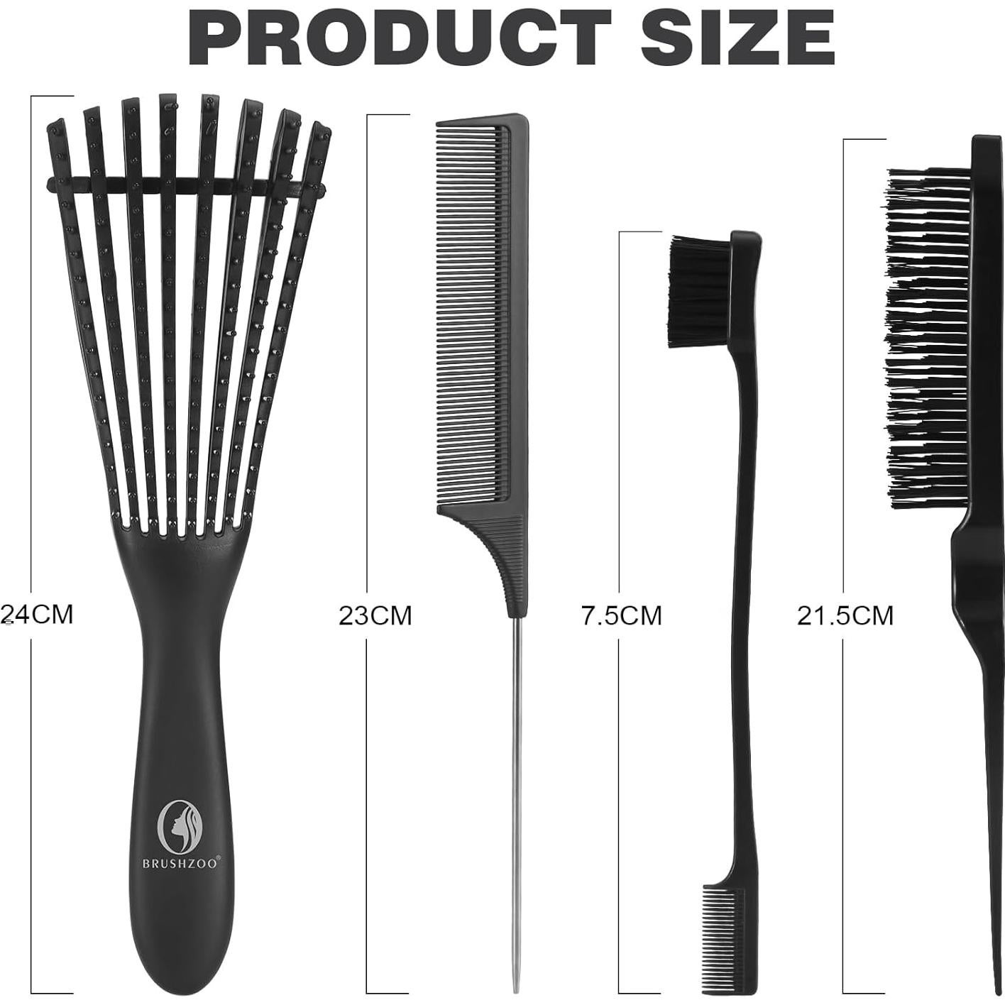 Set de Cepillos Desenredantes BRUSHZOO para Todo Tipo de Cabello