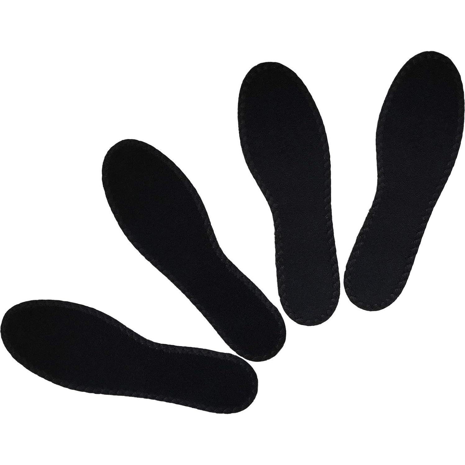 Plantillas de Algodón Happystep para Hombre 8, 2 Pares Negros