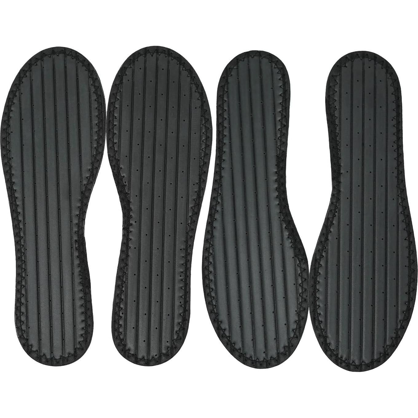 Plantillas de Algodón Happystep para Hombre 8, 2 Pares Negros