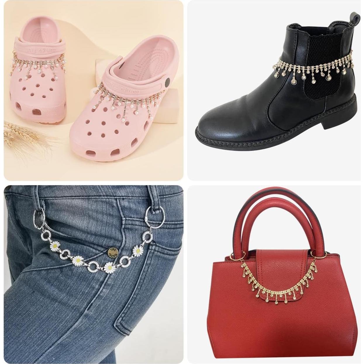 Cadenas de Zapatos Bling Bellaqueo para Niñas - Borlas Doradas