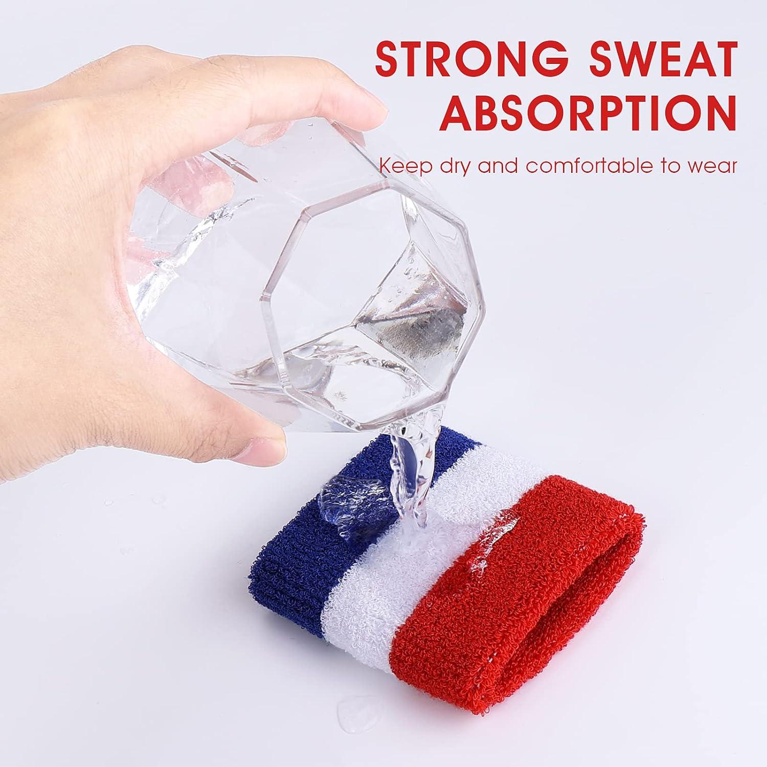 Muñequera Deportiva Yolev Absorbente de Sudor 2 Pcs