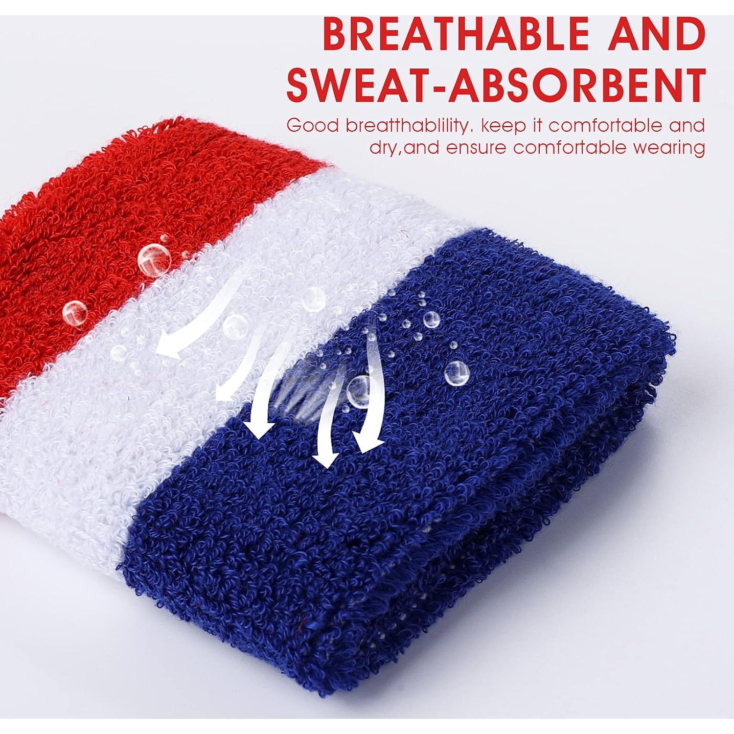 Muñequera Deportiva Yolev Absorbente de Sudor 2 Pcs