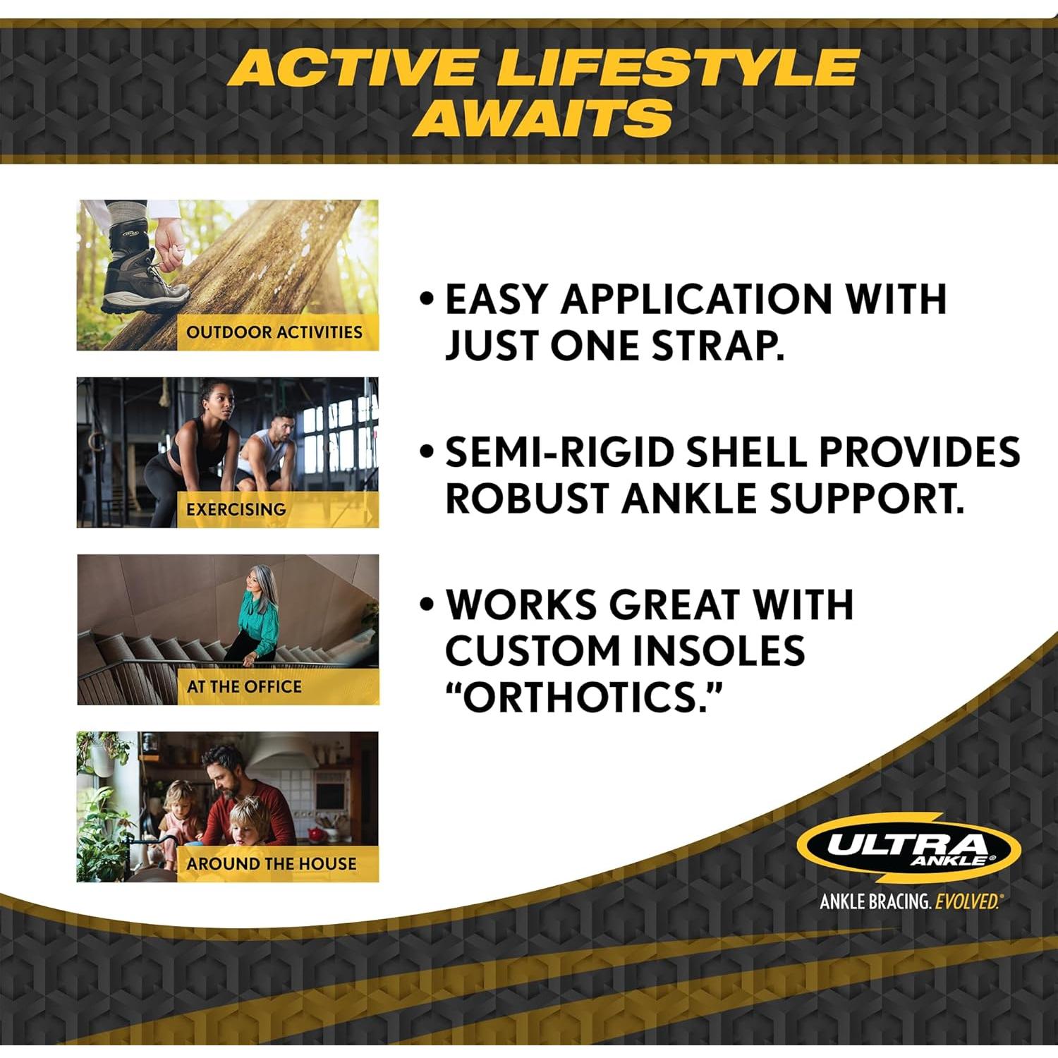 Férula para Tobillo Ultra Ankle High-5 - Pequeña, Soporte y Protección