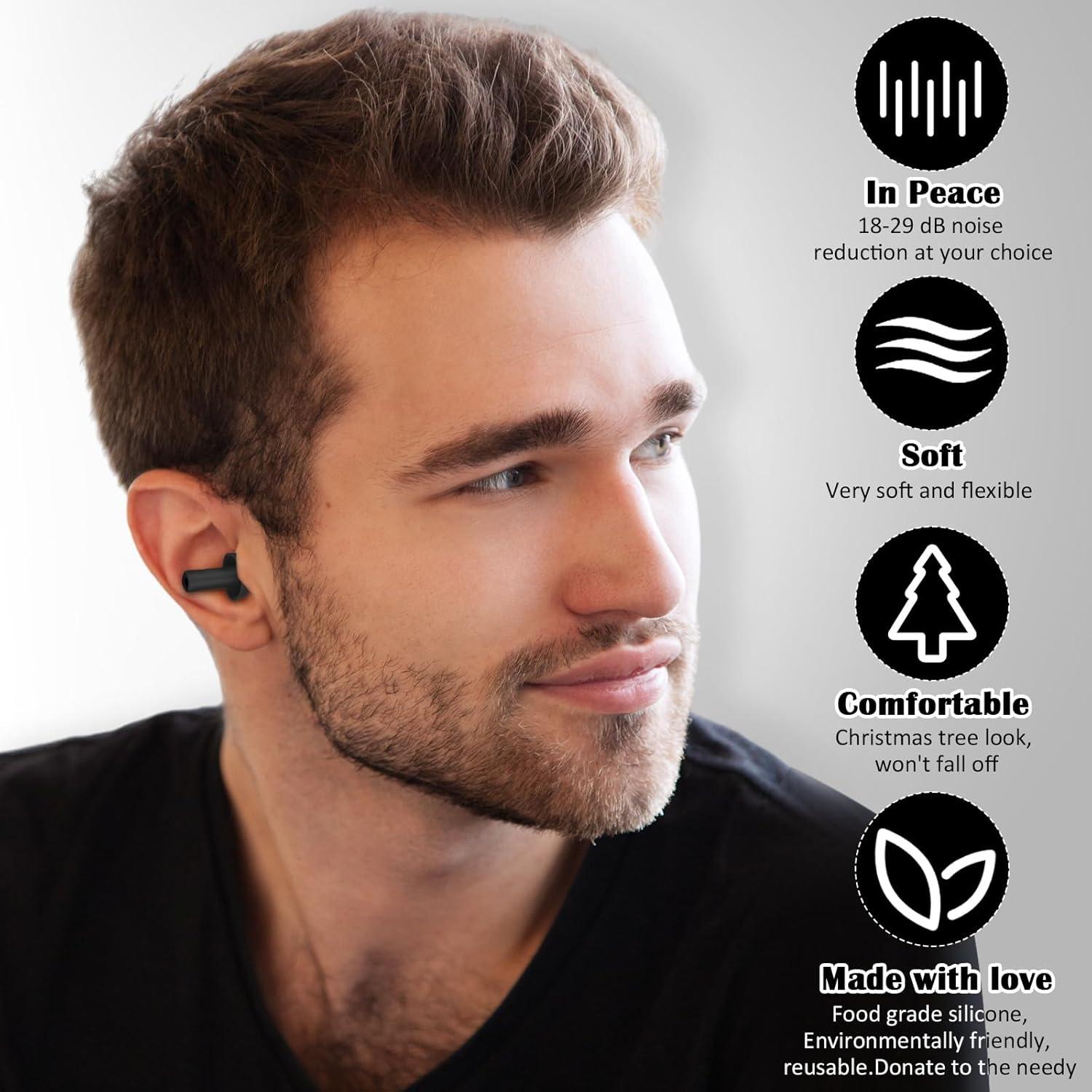 Tapones para Oídos TrelaCo 100 Pares Silicona NRR 29dB