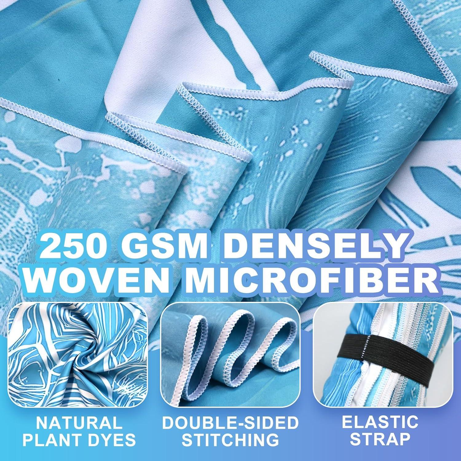 Toallas de Playa Lorymachy XL 200x90 cm - Paquete de 2 Microfibra