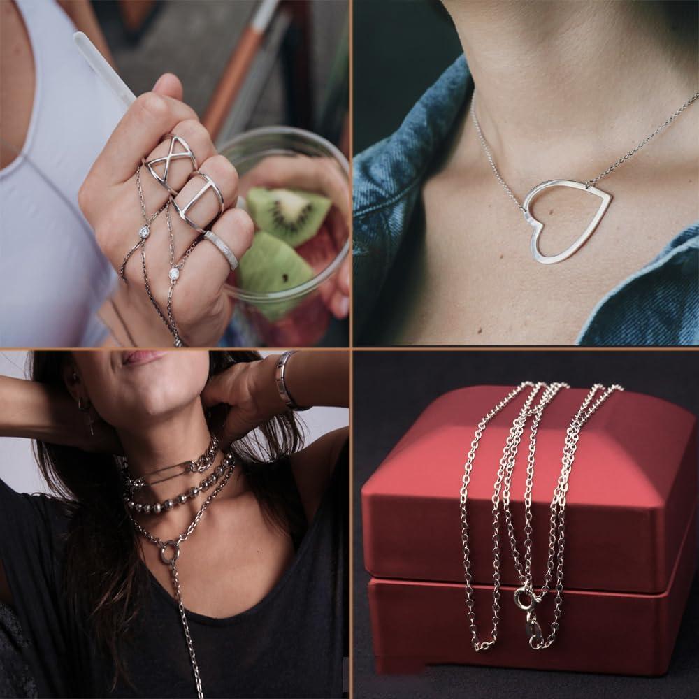 Cadena de Enlace de 16.76m YZDTECH Acero Inoxidable Plata