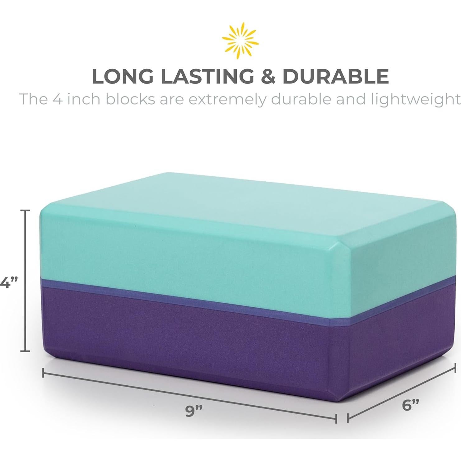 Bloques de Yoga Sunshine 10 Piezas EVA 10 cm Antideslizantes