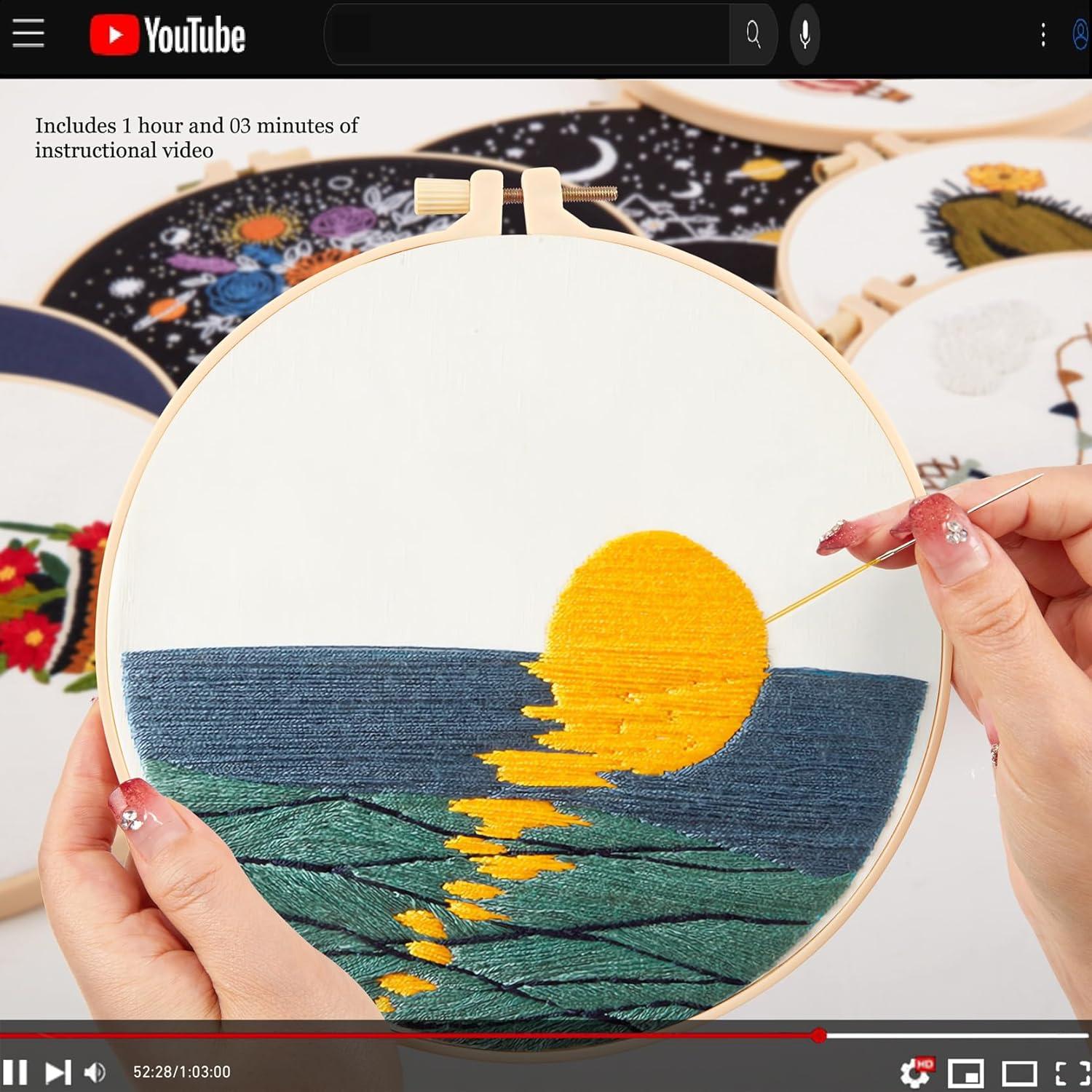 Kit de Bordado para Principiantes Armindou 20 cm Verde