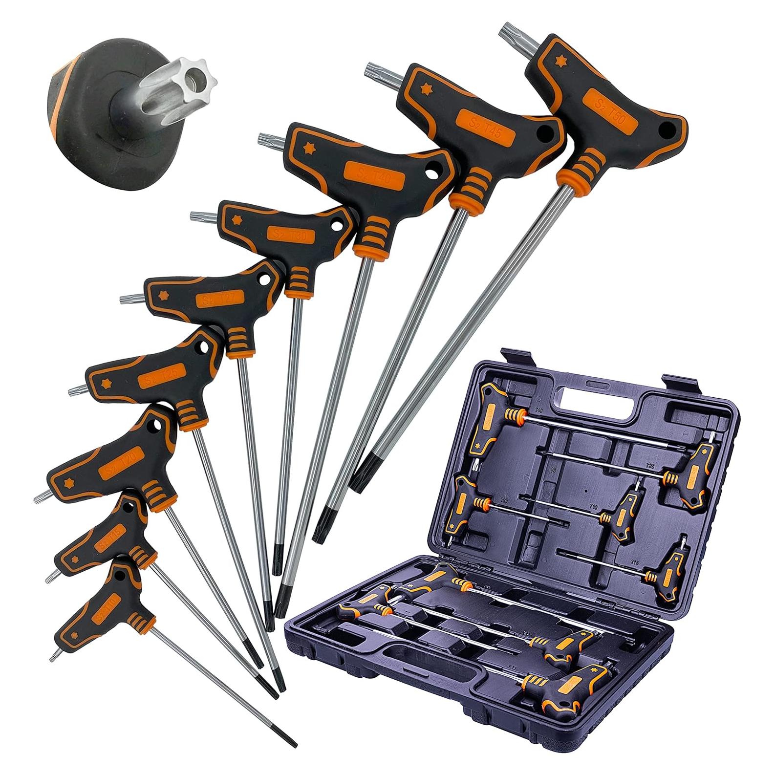 Juego de Llaves Torx T NordWolf 9 Piezas Acero S2 T10 a T50