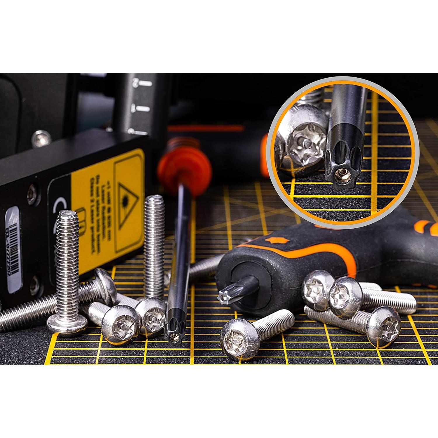 Juego de Llaves Torx T NordWolf 9 Piezas Acero S2 T10 a T50