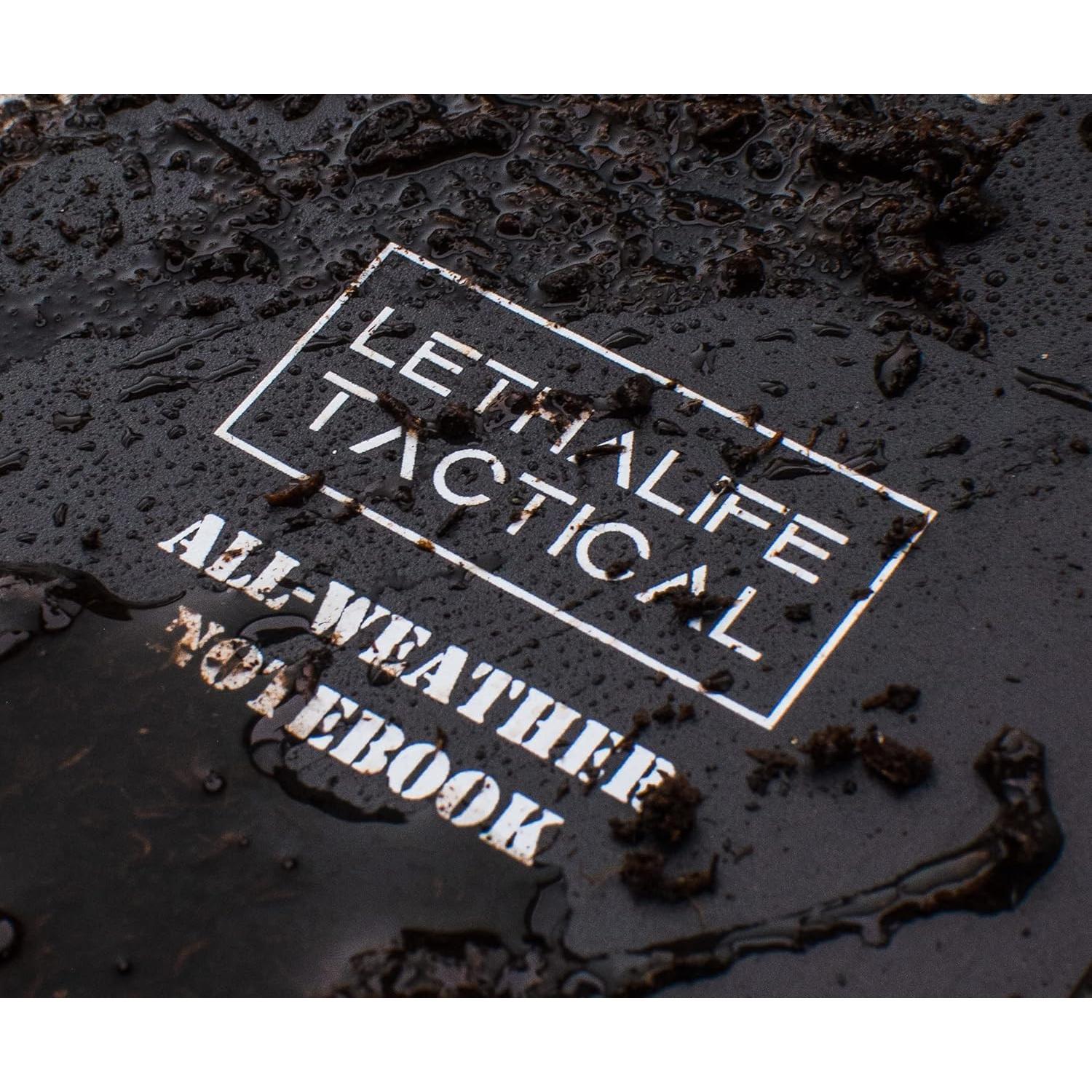 Bloc de Notas Impermeable LETHALIFE 21.6x27.9 cm Negro
