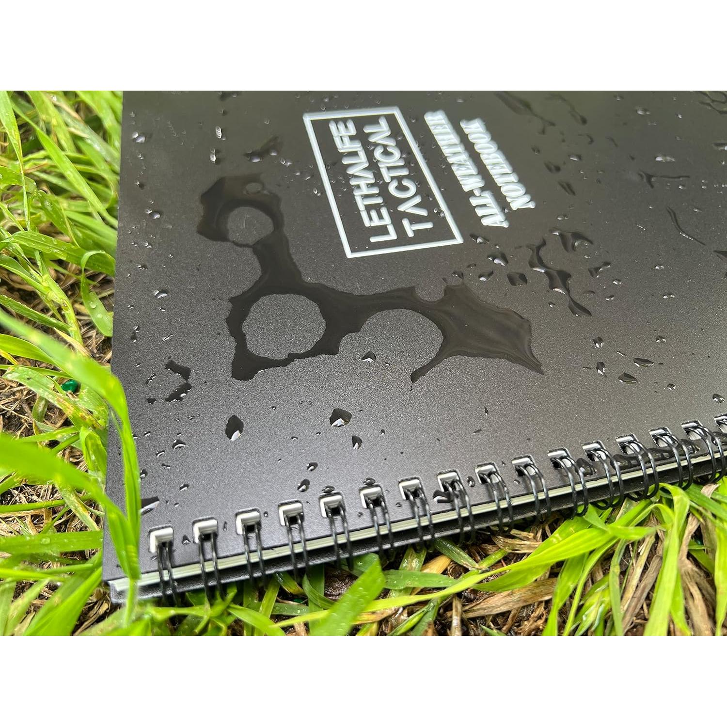 Bloc de Notas Impermeable LETHALIFE 21.6x27.9 cm Negro