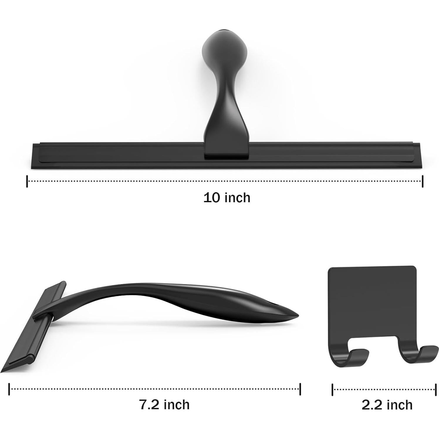 Limpiaparabrisas de Acero Inoxidable Docrok 25.4 cm Negro