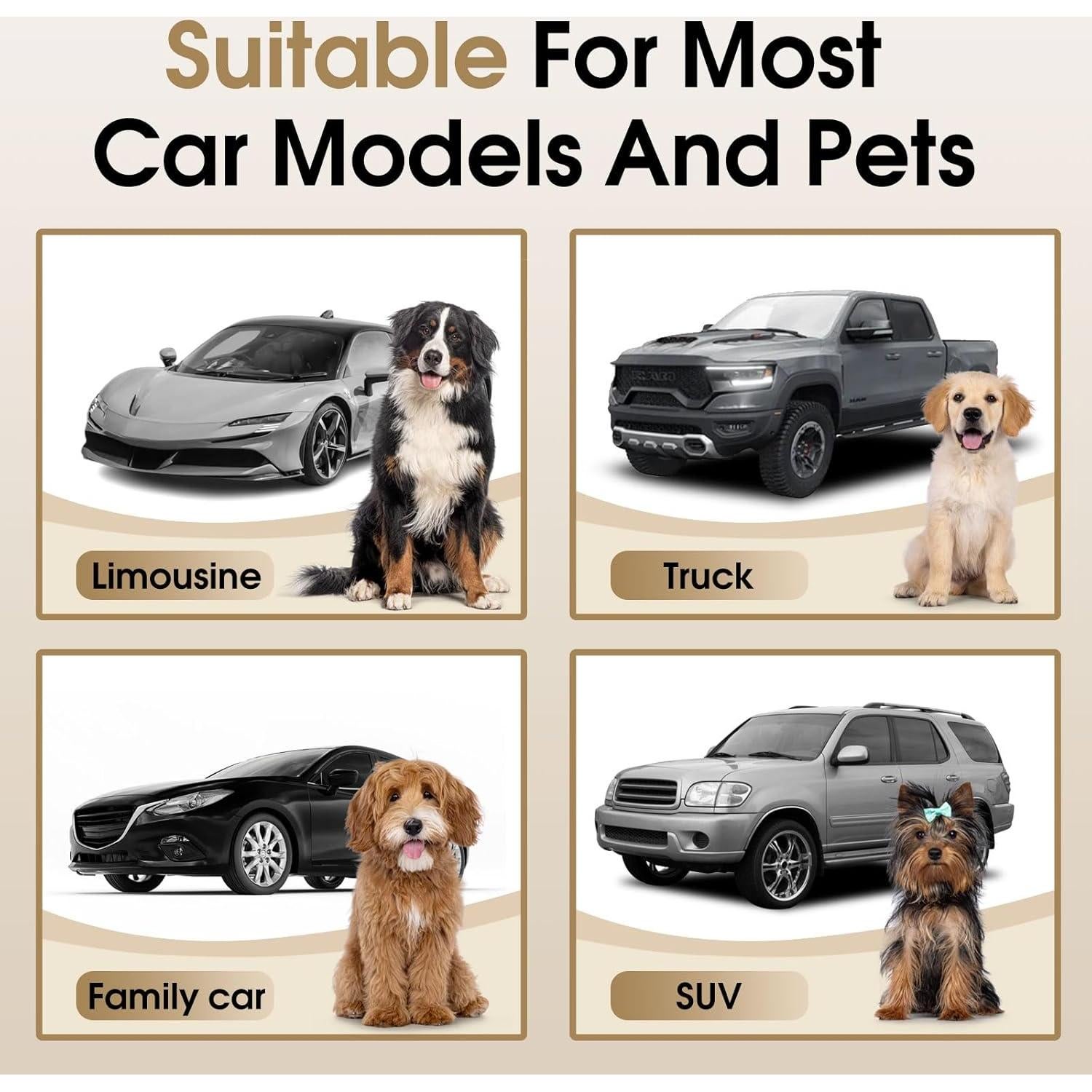 Funda de Asiento Delantero para Perros NECKORY Impermeable