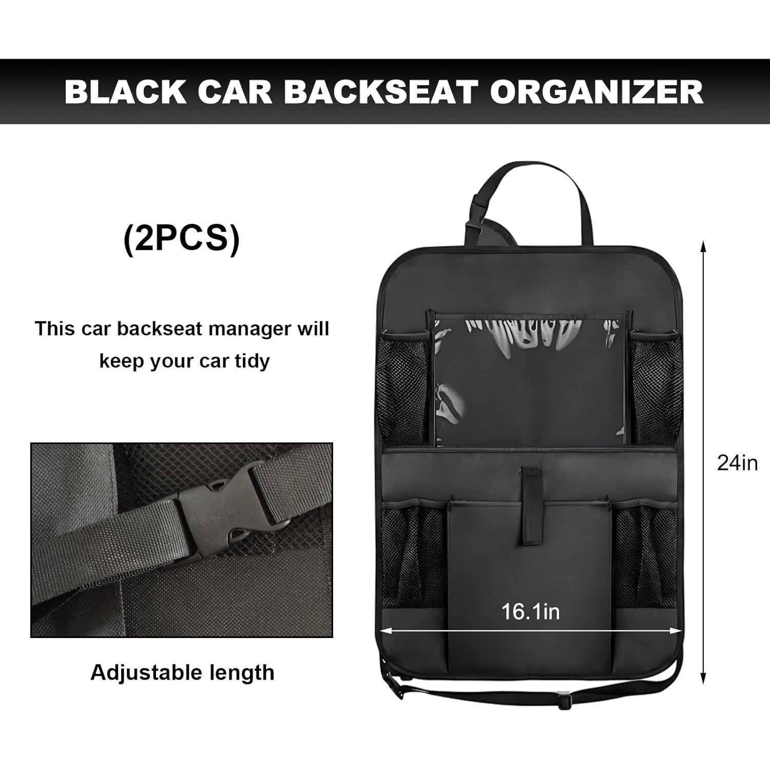 Organizador de Asiento Trasero de Coche NYTKL 2PCS Impermeable