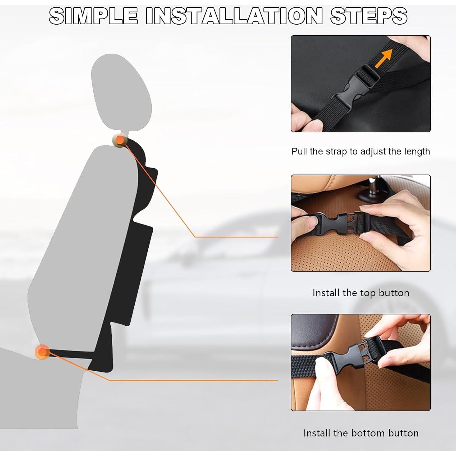 Organizador de Asiento Trasero de Coche NYTKL 2PCS Impermeable