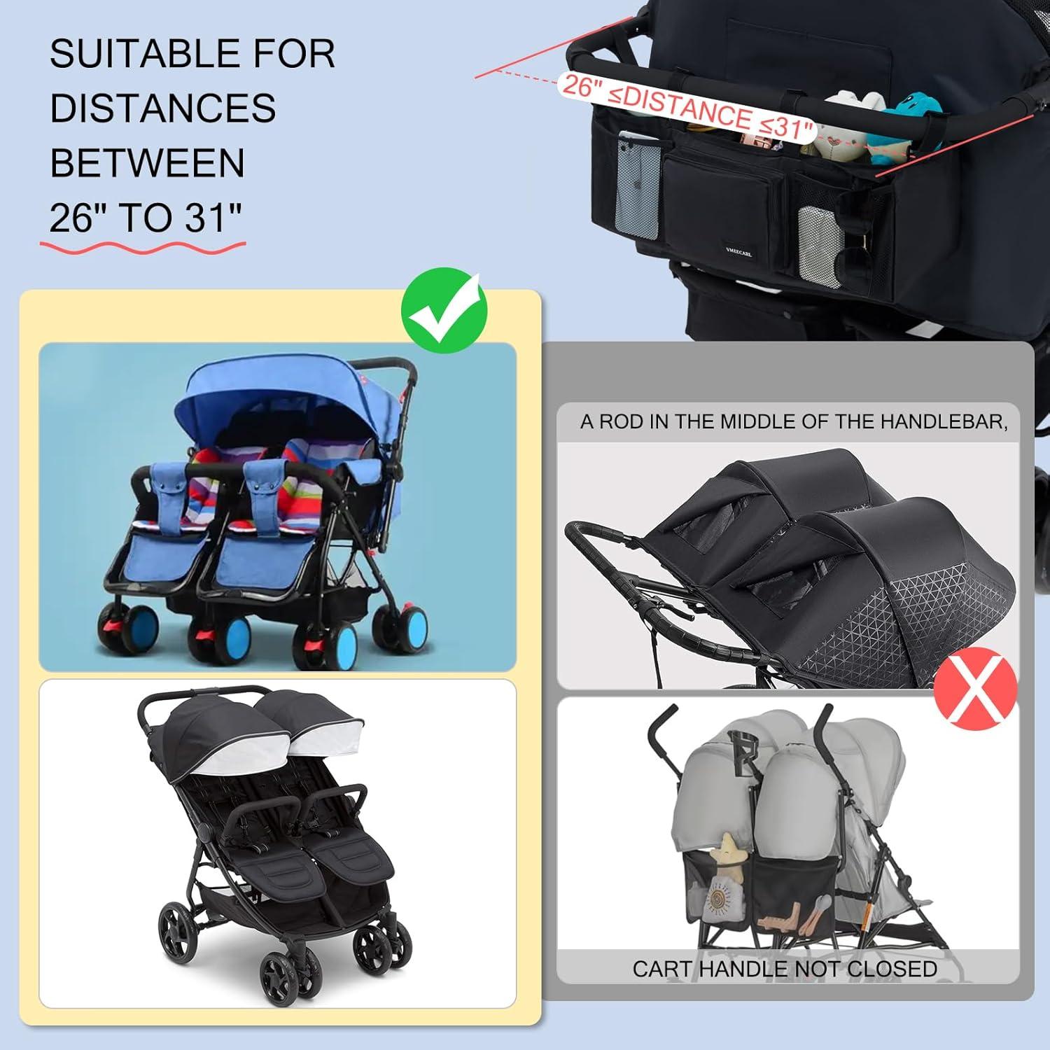 Organizador de Cochecito Doble Bob Duallie con 2 Portavasos