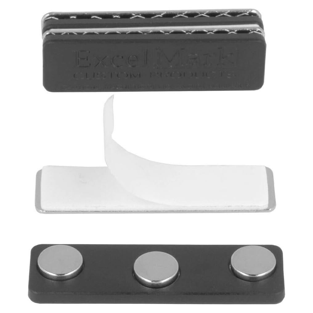 ExcelMark 3 Sujetadores Magnéticos de Nombre 4.4x1.3cm