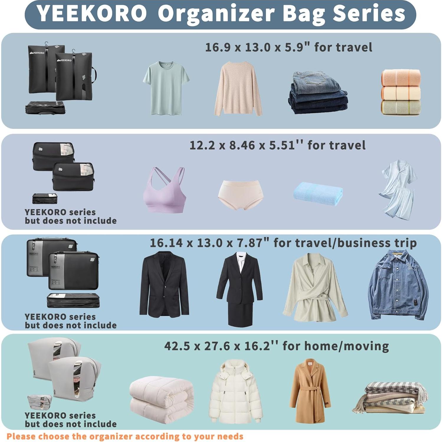 Bolsas de Vacío YEEKORO 2 Pack Verde Militar 42.9x33 cm